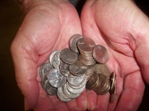 Handful of US quarters