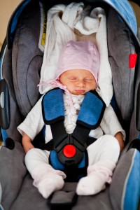 Newborn in car seat
